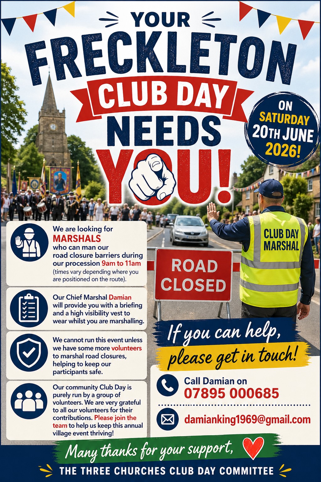 Clubday Marshalls required